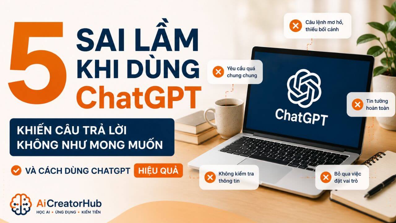 Cách dùng ChatGPT hiệu quả và 5 sai lầm phổ biến khiến câu trả lời không như mong muốn